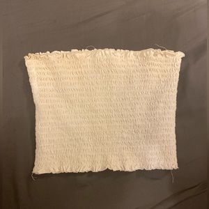 Xs white ribbed tube top. From garage.